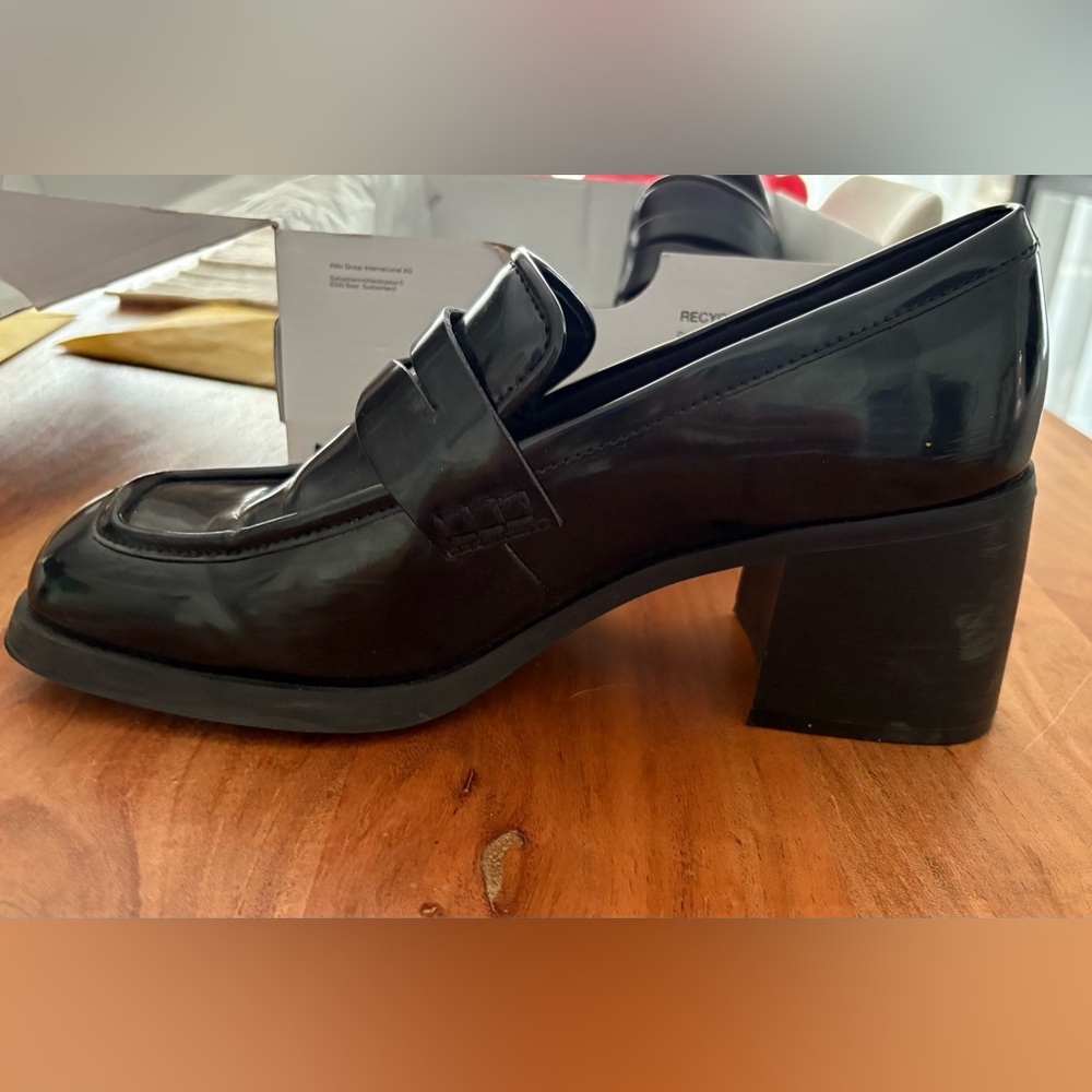 Aldo Glossy Black Loafers